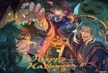 【グラブル】ハッピーハロウィン！仮装したガイゼンボーガ,カッツェリーラ,アラナンの書き下ろしイラストが公開！のサムネイル画像